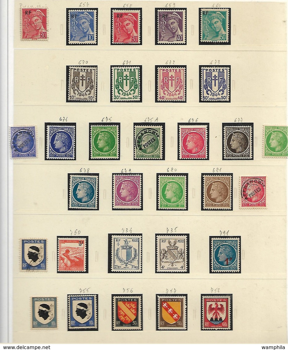 France collection dans un album Safe bleu 1849/1947 **/*/oblitérés.Forte cote.