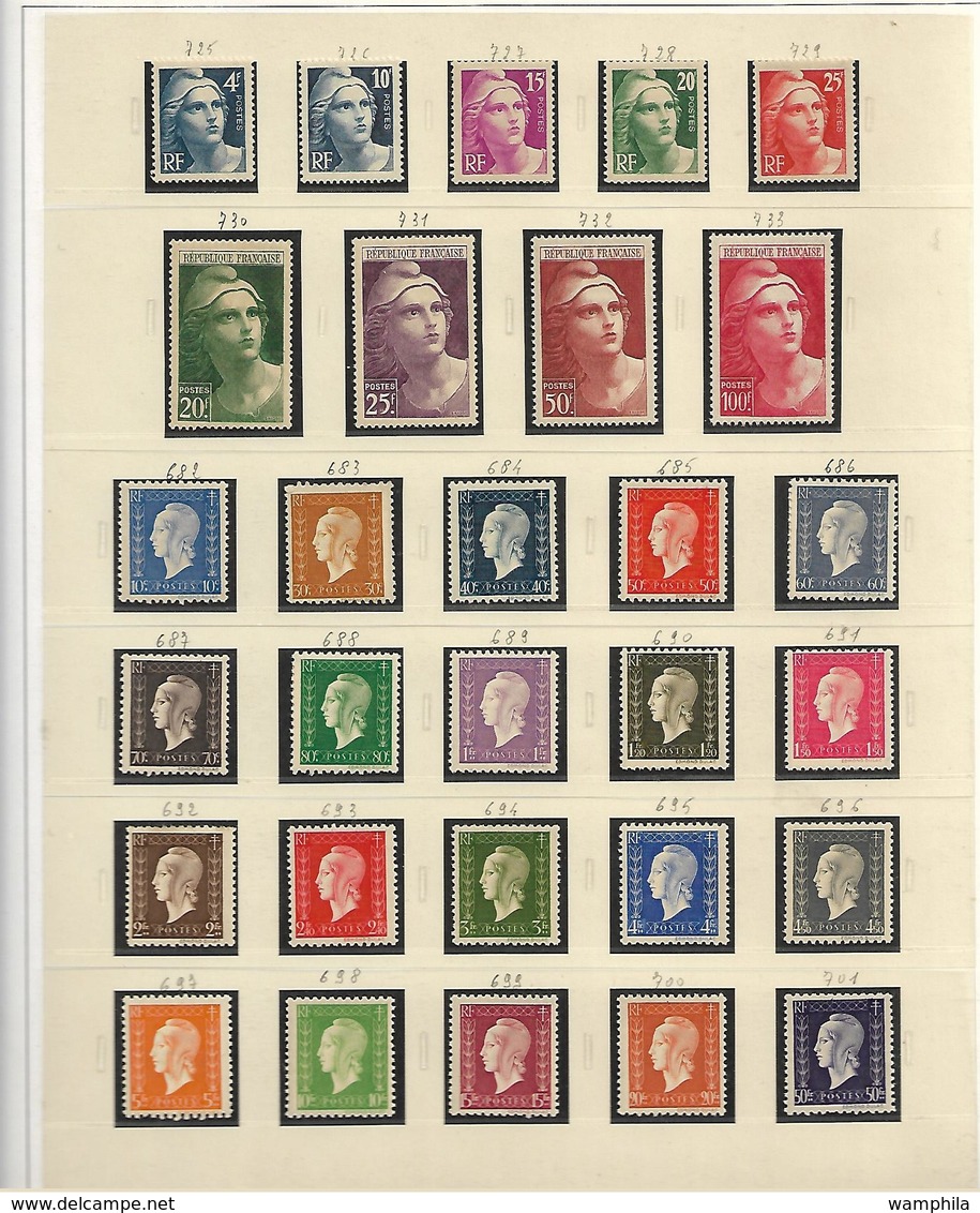 France collection dans un album Safe bleu 1849/1947 **/*/oblitérés.Forte cote.