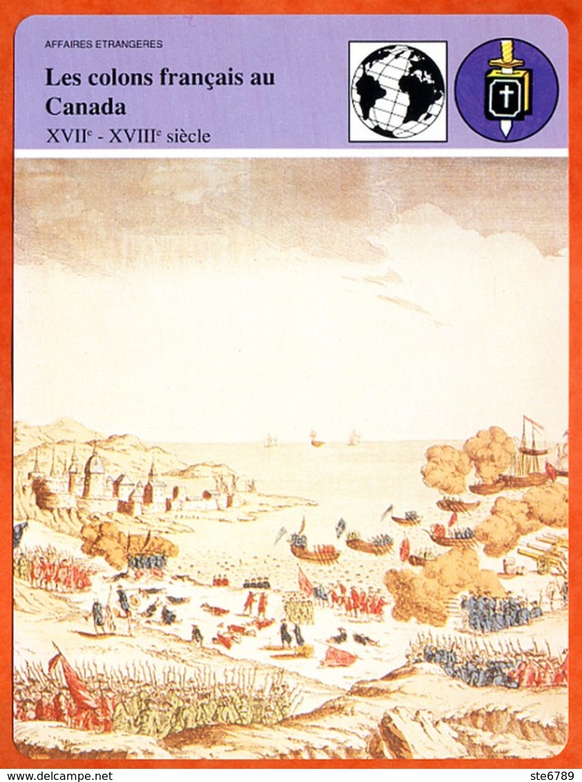 Les Colons Français Au Canada 17 Eme 18 Eme Siecle  Histoire De France  Affaires étrangères - Histoire