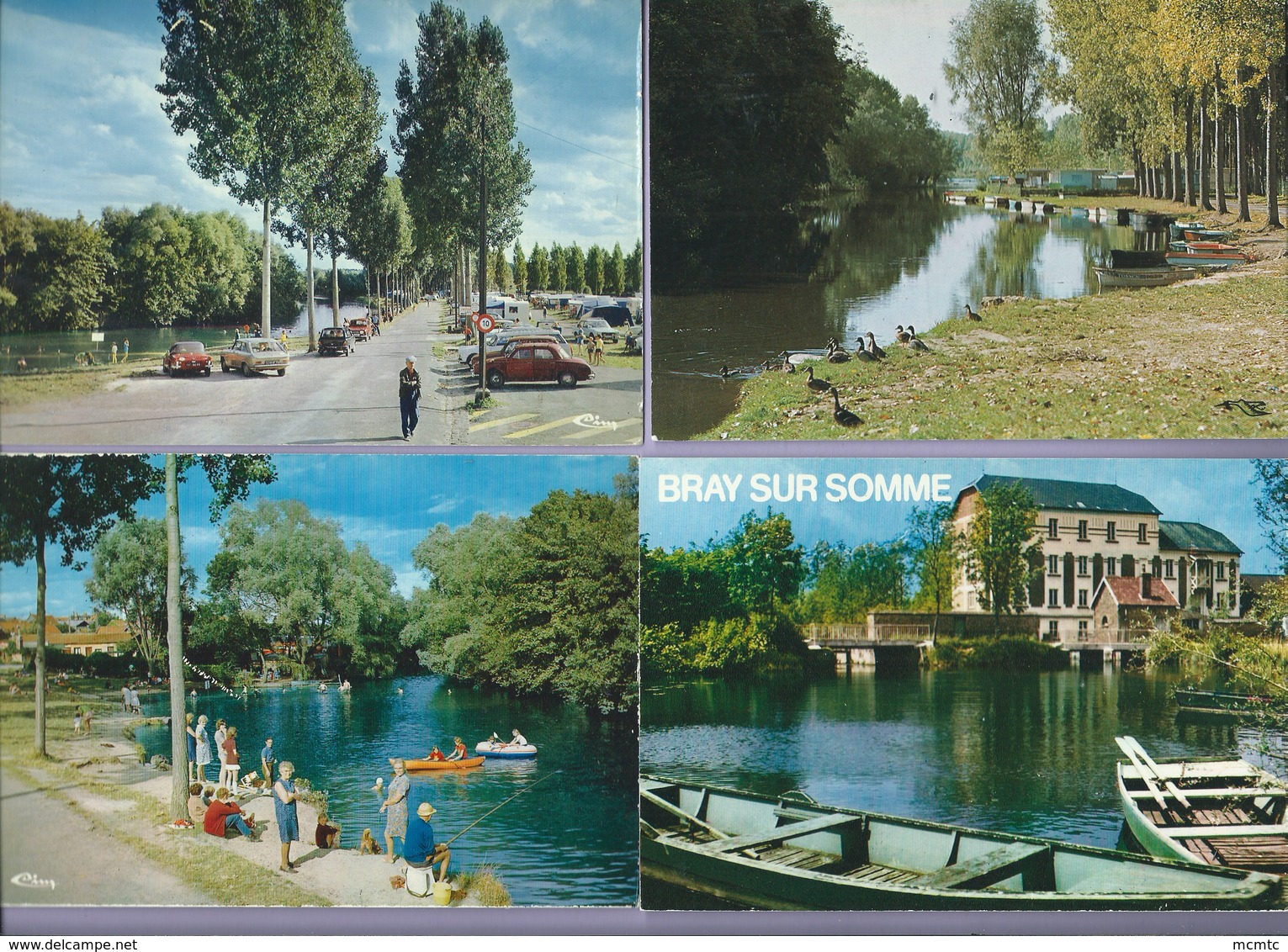 25 Cartes - Bray Sur Somme  -( Somme)- Port Gayette , étang , Pécheur , Moulin , Canal , La Somme , Anguillerie, Camping - Bray Sur Somme