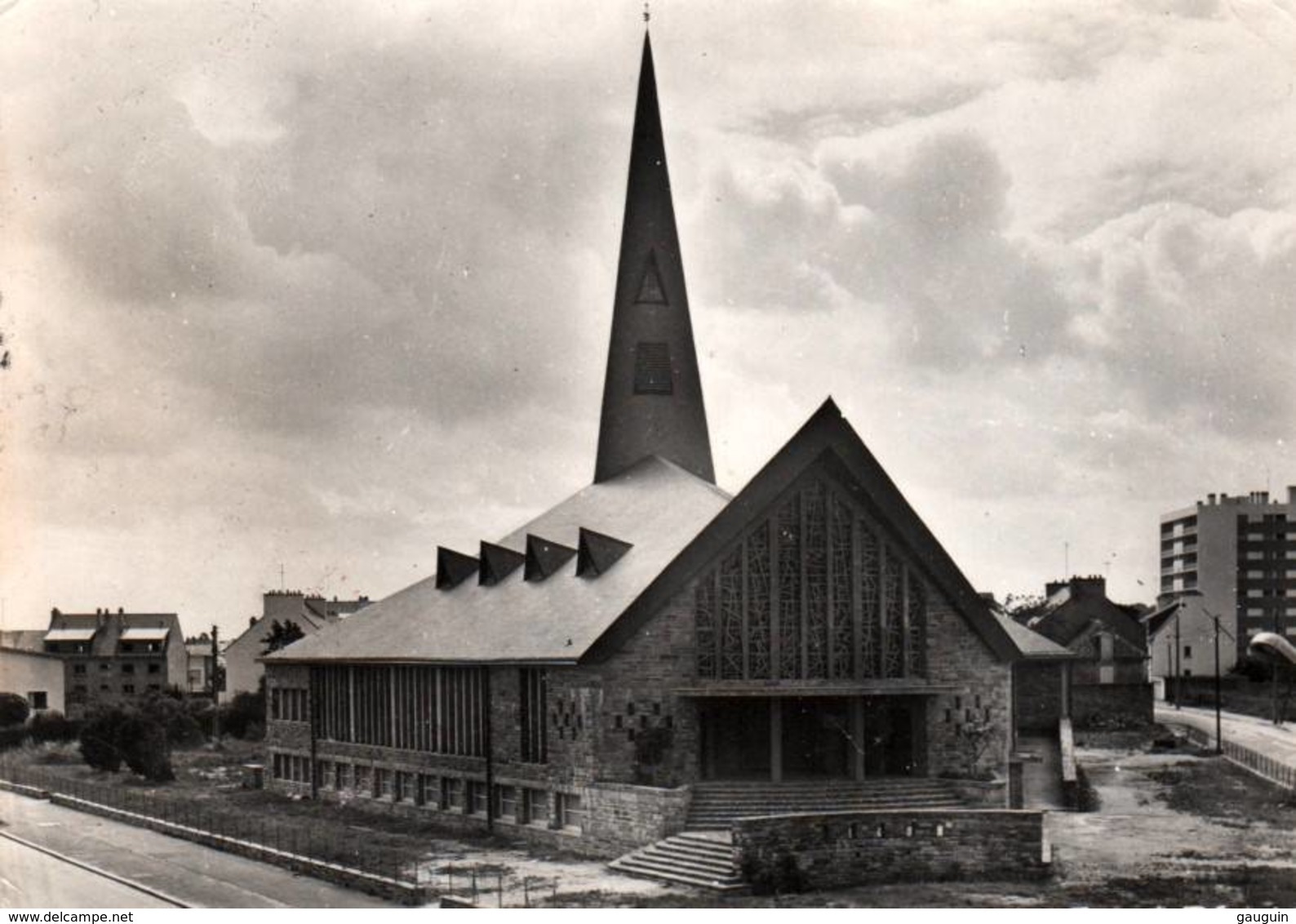 CPSM - LORIENT - PAROISSE Du SACRE-COEUR DU MOUSTOIR - Chantier De L'Eglise Le 17/07/1968  ... - Lorient