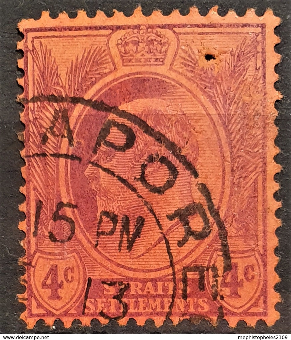 STRAITS SETTLEMENTS 1903/04 - Canceled - Sc# 107 - 4c - Straits Settlements