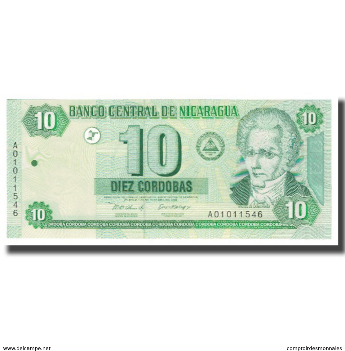Billet, Nicaragua, 10 Cordobas, 2002, 2002-04-10, KM:191, NEUF - Nicaragua