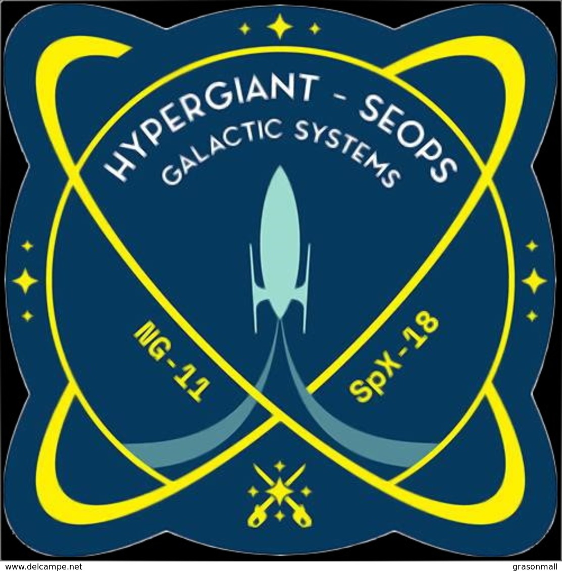 ISS Expedition 60 Dragon Spx-18 MG-11 Hypergiant - SEOPS Galactic Systems International Space Station Embroidered Patch - Patches