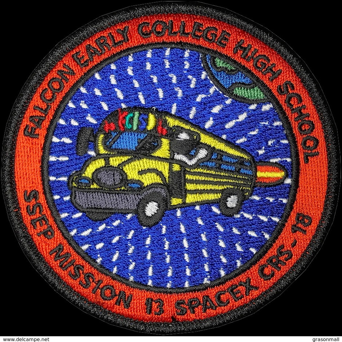 ISS Expedition 60 Dragon Spx-18 SSEP Mission 13 Spacex CRS-18 Falcon Early College International Space Station Patch - Patches