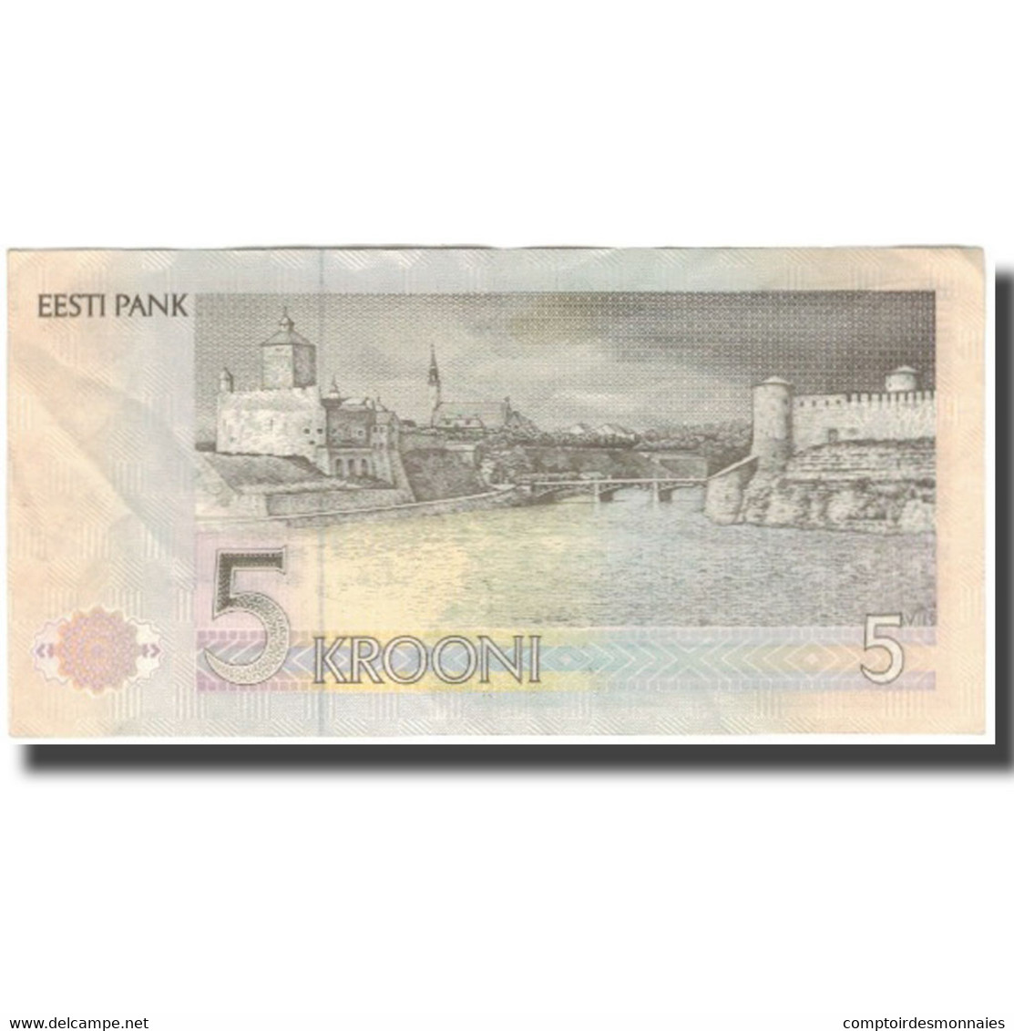 Billet, Estonia, 5 Krooni, 1991, KM:71a, TTB - Estonie