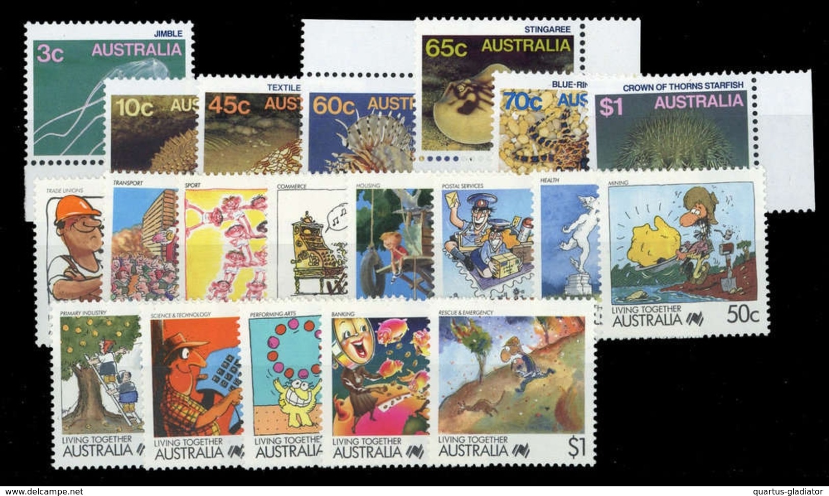 1986, Australien, 972-78 U.a., ** - Altri & Non Classificati