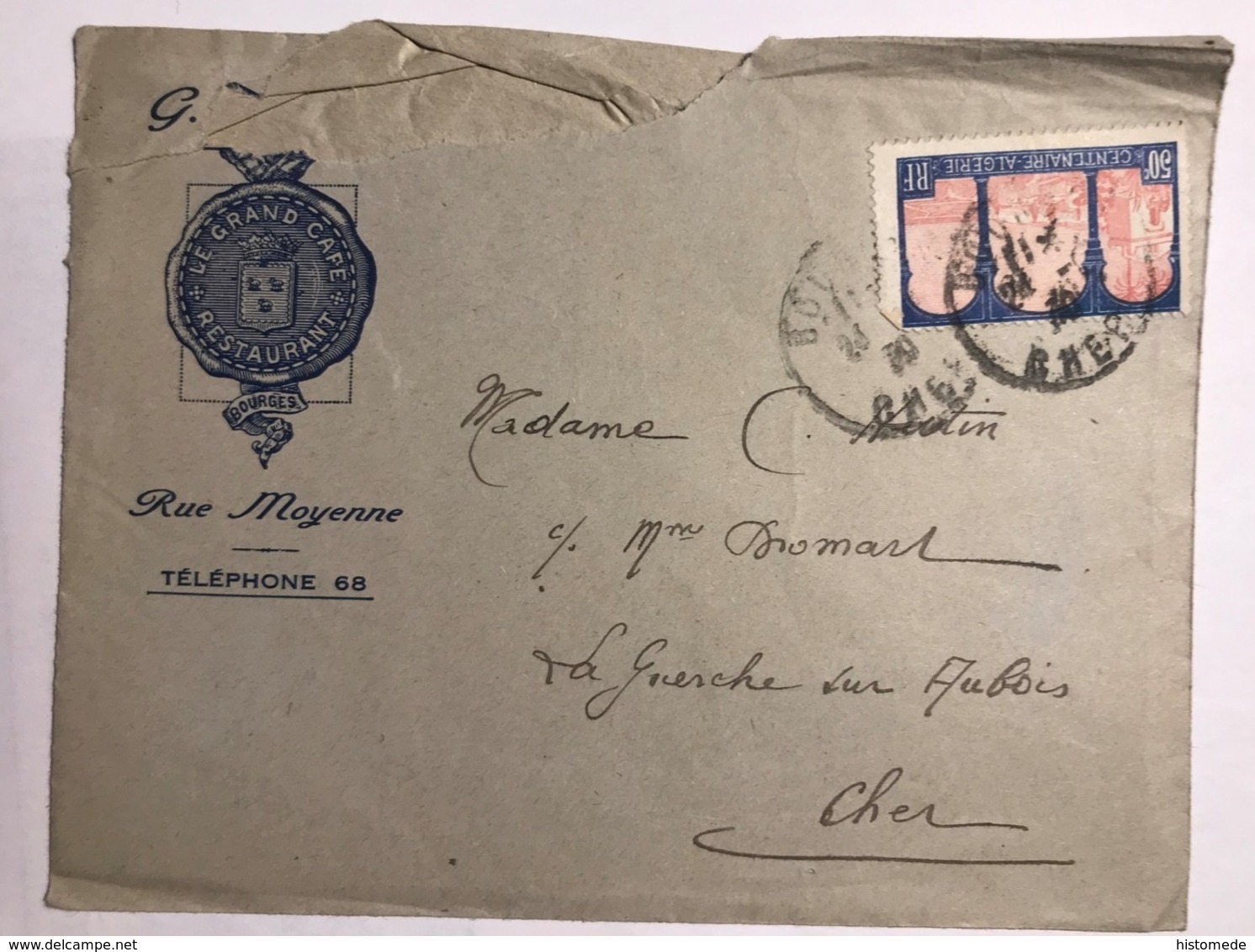 2 Enveloppes Timbrées. Centenaire De L'Algérie - Autres & Non Classés