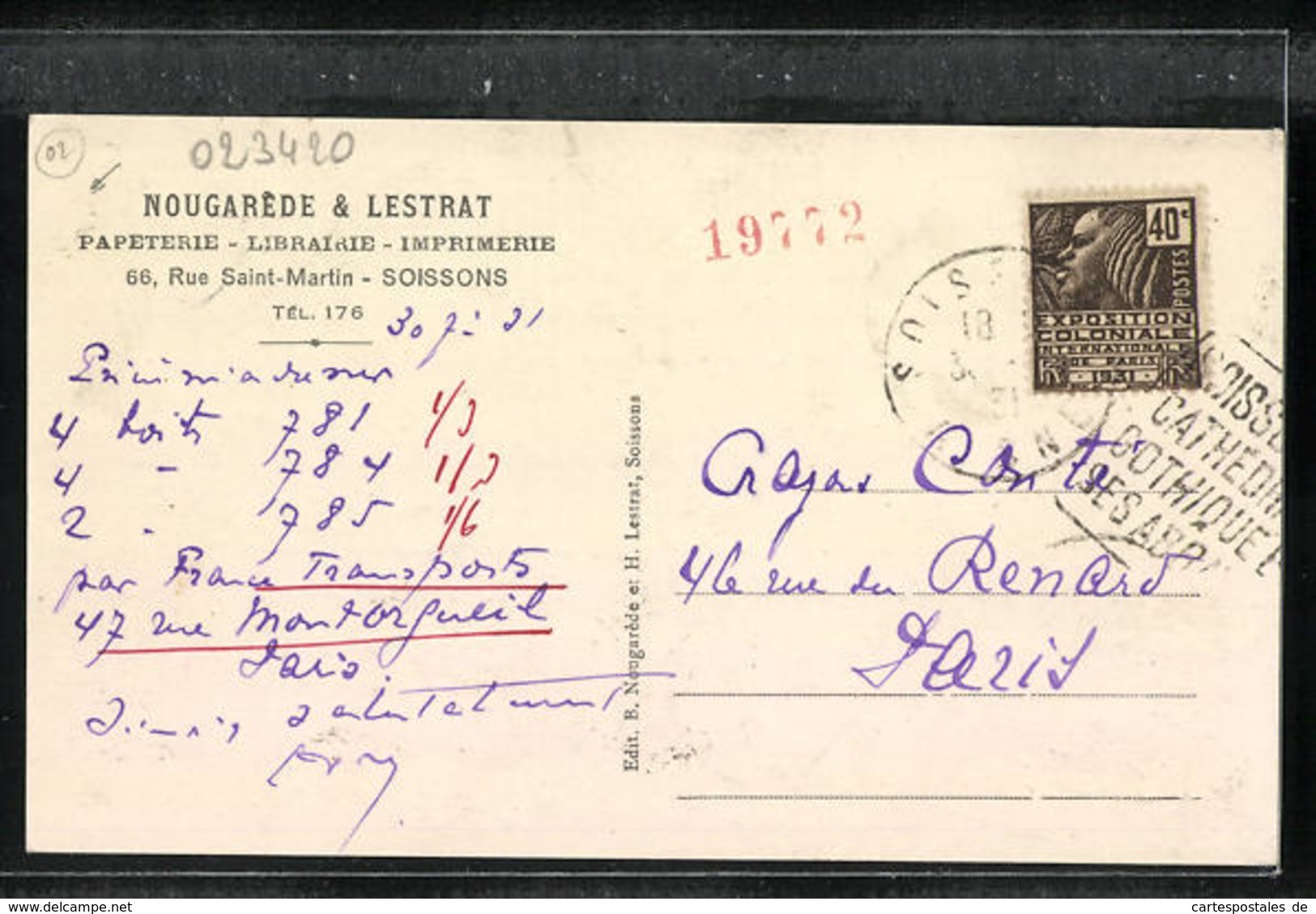 CPA Soissons, Nougarede & Lestrat, 66, Rue Saint-Martin - Soissons