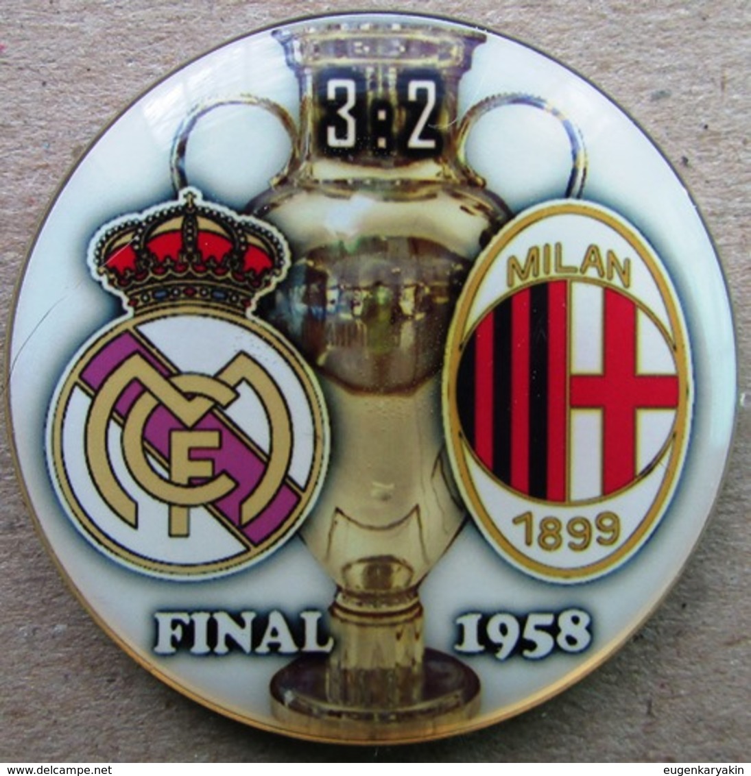 Pin Champions League UEFA Final 1958 Real Madrid Vs Milan - Calcio