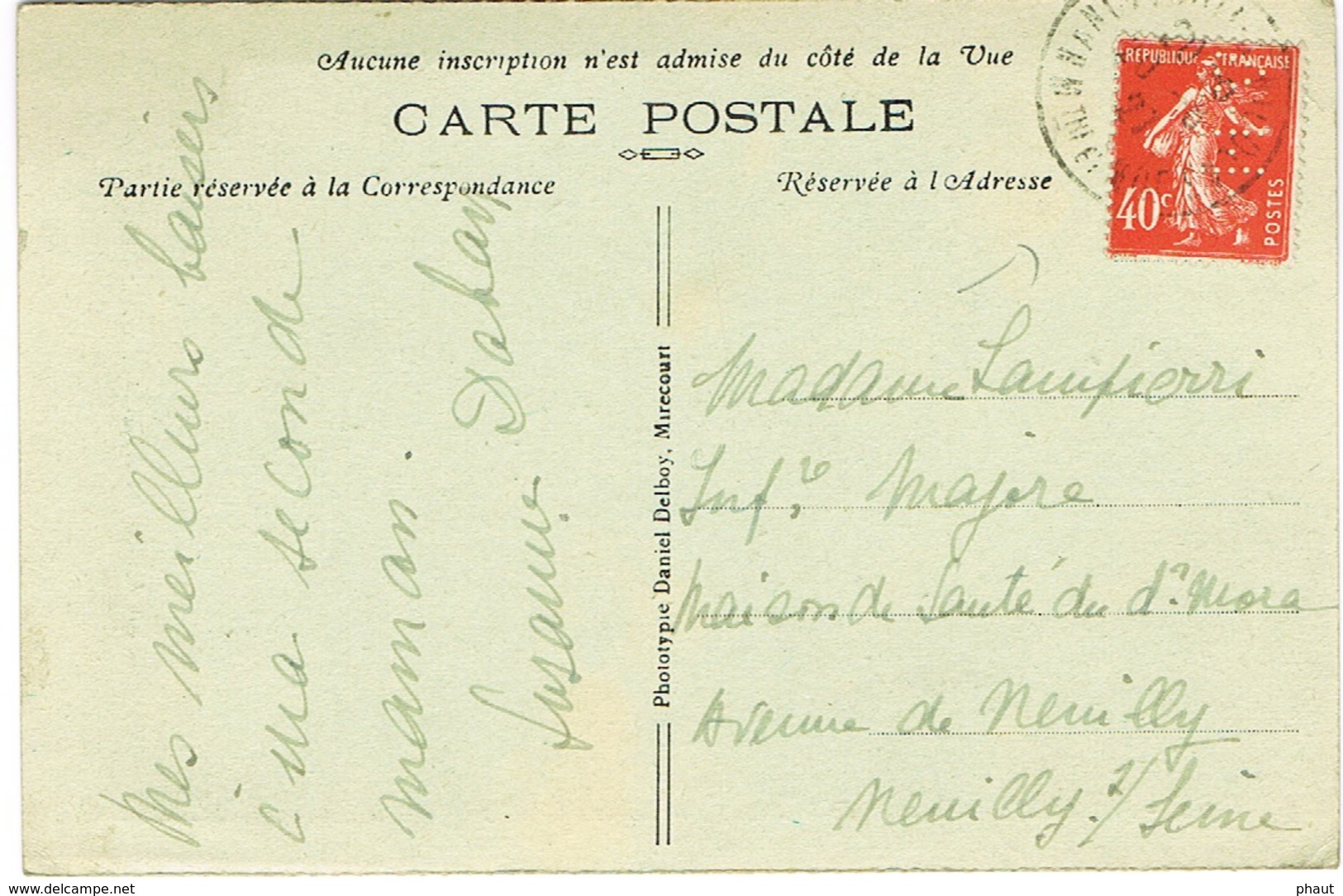 PERFORATION HA SUR CPA NANCY - Autres & Non Classés