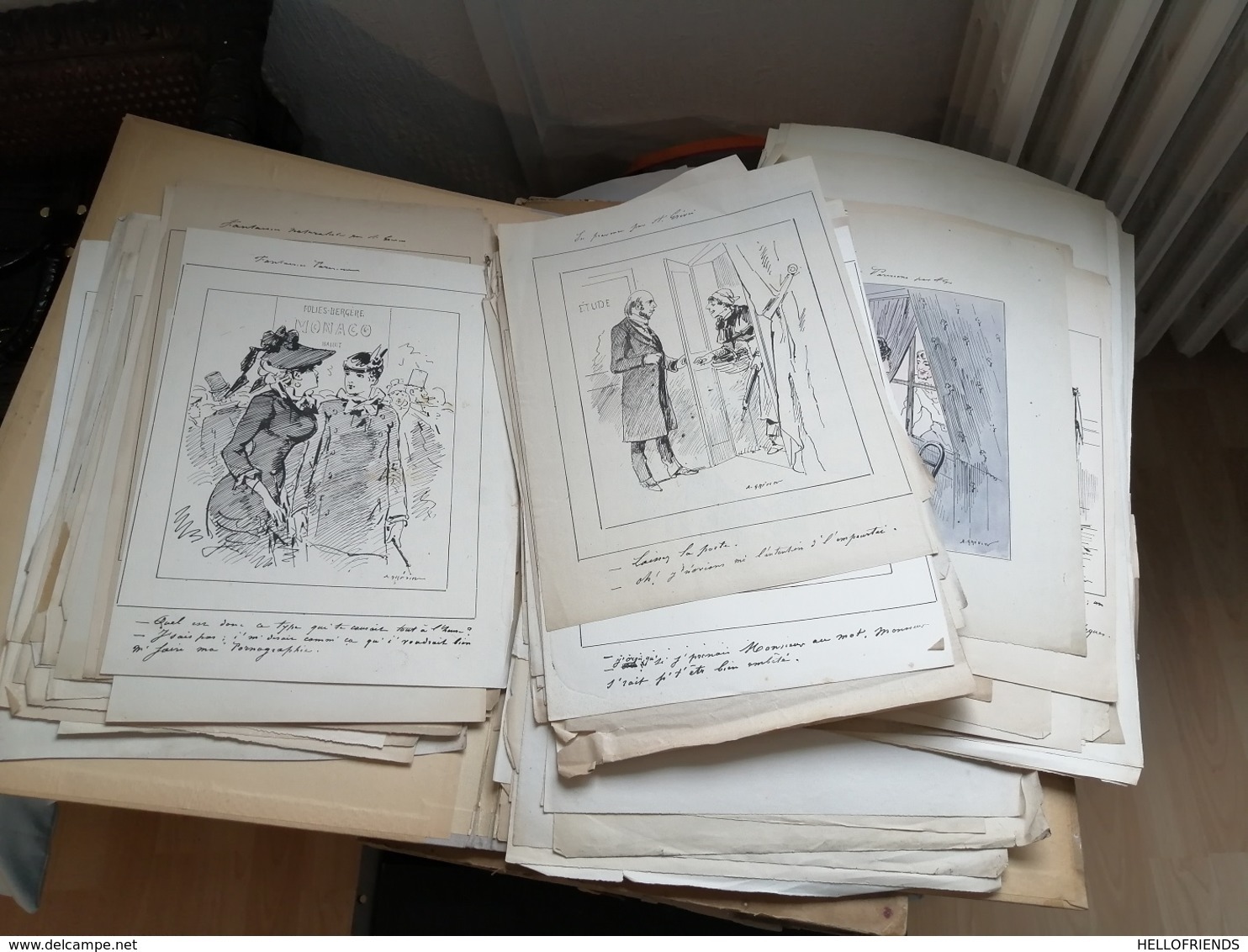 RARE : GROS LOT DE PLUS DE 600 DESSINS ALFRED GREVIN 1827-1892 - Disegni