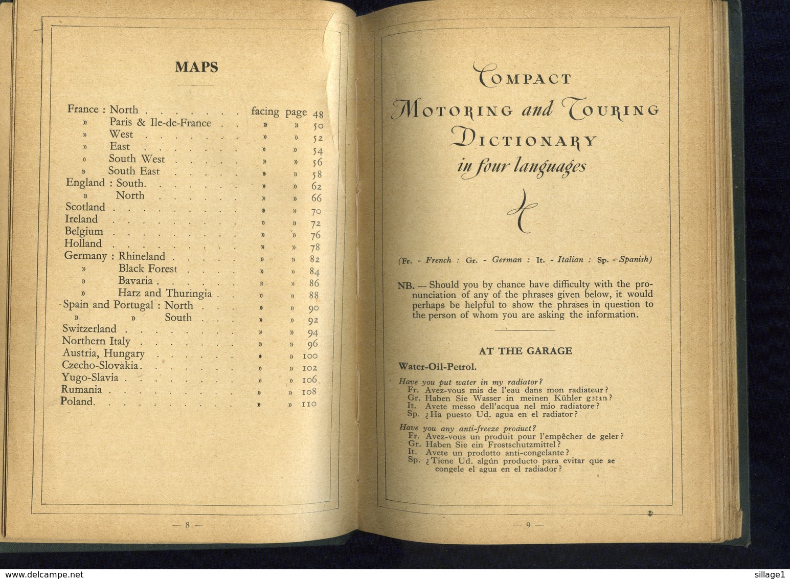 The Goodrich For Motorists - 25 Attractive Maps - A Compact Motoring - British Isles - 112 Pages - 1930 - Europe