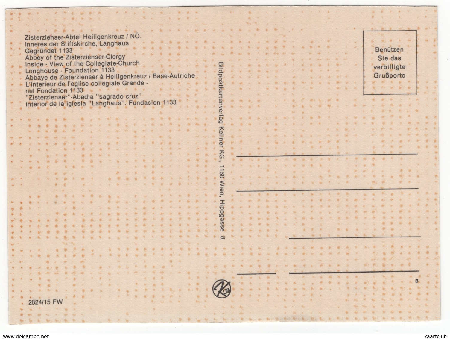 Zisterzienser-Abtei Heiligenkreuz NÖ. - Inneres Der Stiftskirche - Heiligenkreuz