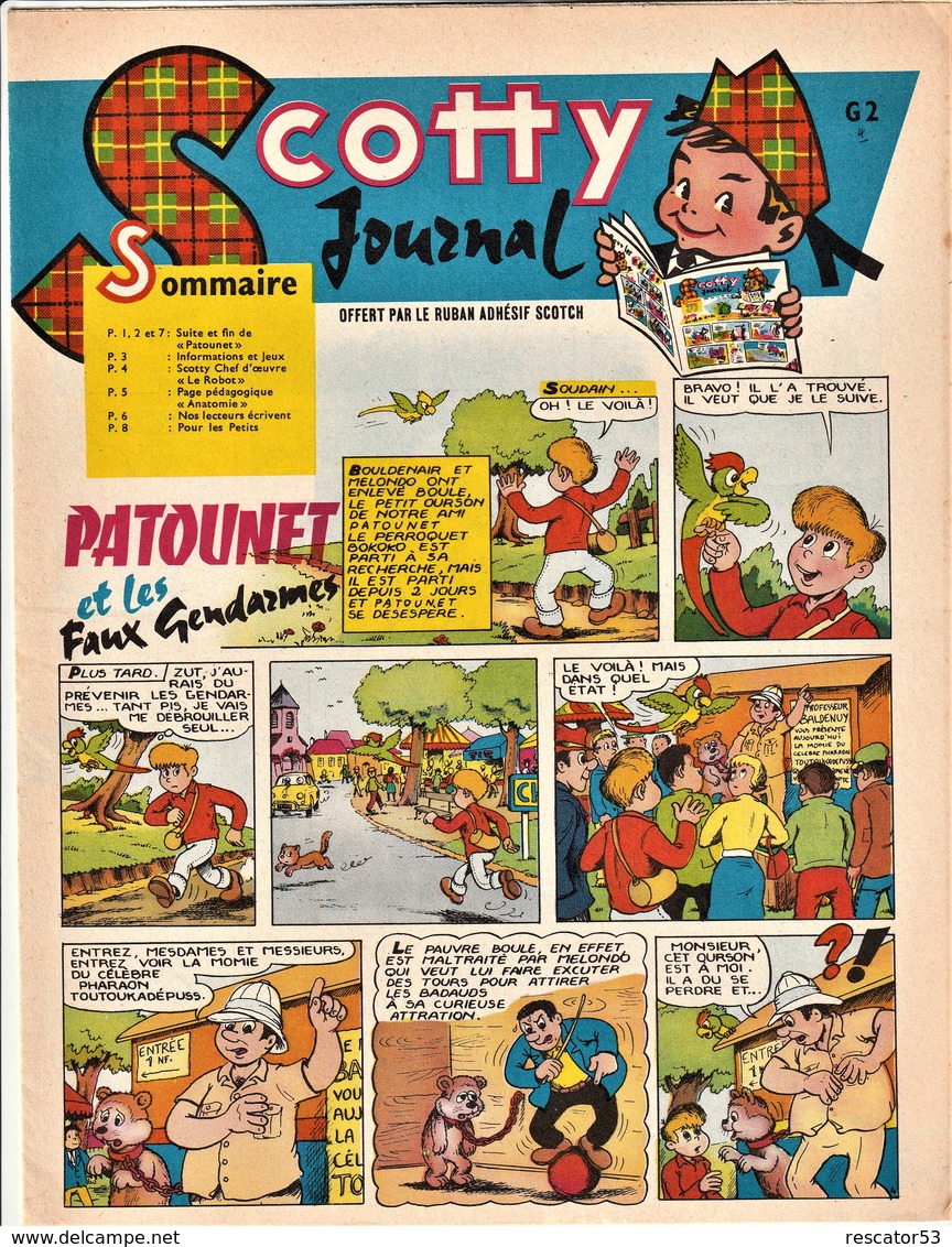 Rare Revue BD Scotty Journal Offert Par Le Ruban Adhésif Scotch - Other Magazines