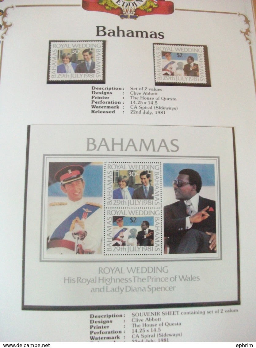 1981 THE ROYAL WEDDING PRINCE CHARLES LADY DI DIANA MINT STAMP ALBUM OMNIBUS ISSUE COMMONWEALTH COLLECTION SHEET BOOKLET - Autres & Non Classés