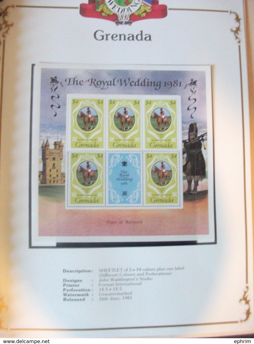 1981 THE ROYAL WEDDING PRINCE CHARLES LADY DI DIANA MINT STAMP ALBUM OMNIBUS ISSUE COMMONWEALTH COLLECTION SHEET BOOKLET