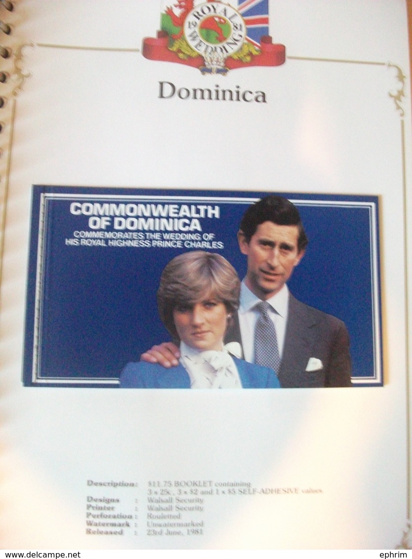 1981 THE ROYAL WEDDING PRINCE CHARLES LADY DI DIANA MINT STAMP ALBUM OMNIBUS ISSUE COMMONWEALTH COLLECTION SHEET BOOKLET