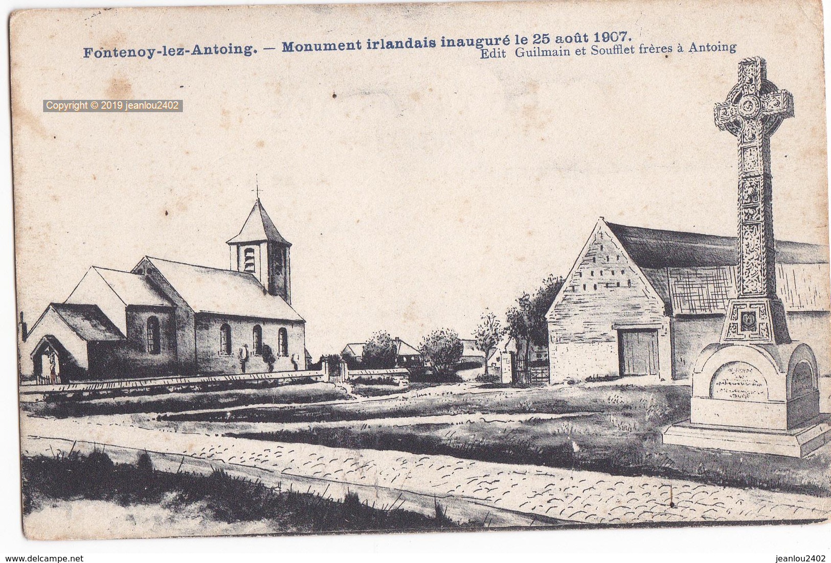 FONTENOY-LEZ-ANTOING - MONUMENT IRLANDAIS INAUGURE LE 25 AOUT 1907 - Antoing