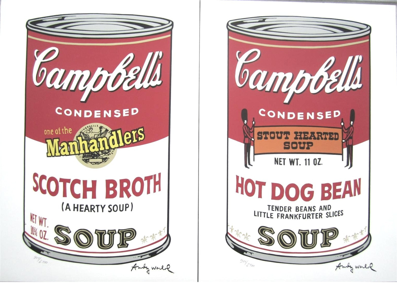 Andy WARHOL Campbell's Soup Complete Set Series 10 Lithographs - Litografia