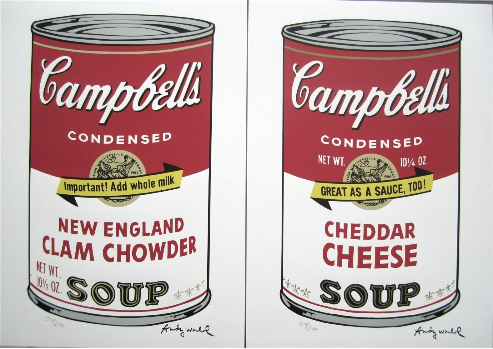 Andy WARHOL Campbell's Soup Complete Set Series 10 Lithographs - Litografia