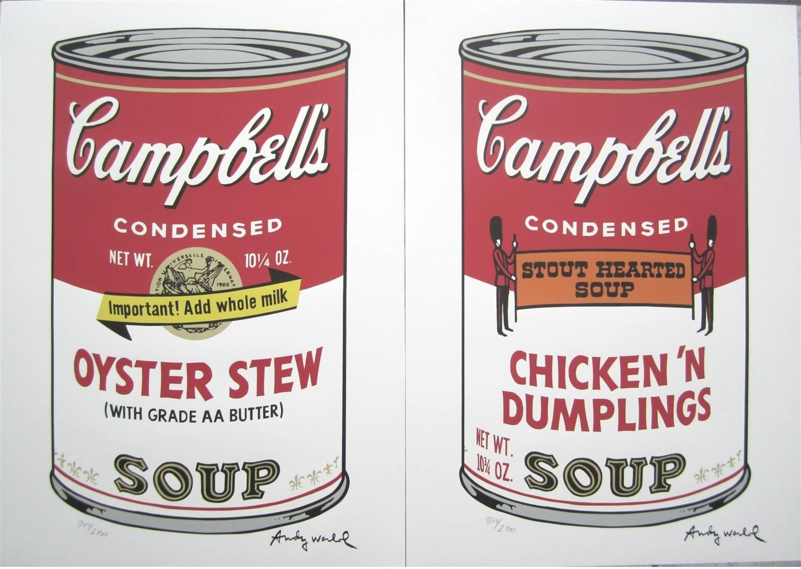 Andy WARHOL Campbell's Soup Complete Set Series 10 Lithographs - Litografia