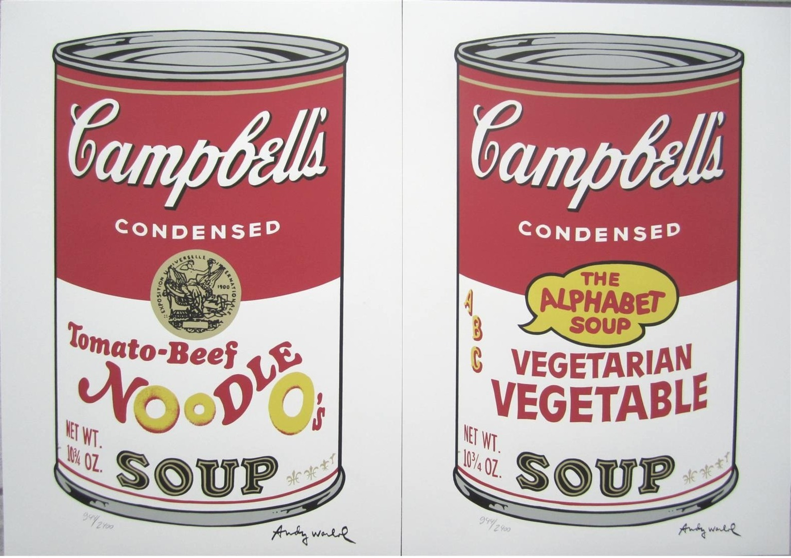 Andy WARHOL Campbell's Soup complete set series 10 lithographs