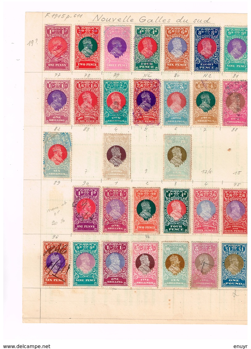 Nouvelle Galles Du Sud. Stamp Duty. Ancienne Collection. Old Collection. - Verzamelingen (zonder Album)