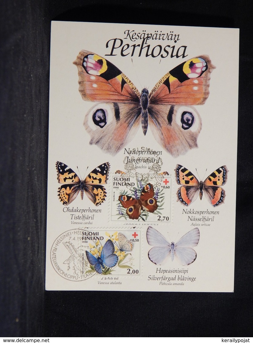 Finland 1990 Butterfly Maxicard__(U-2935) - Maximum Cards & Covers