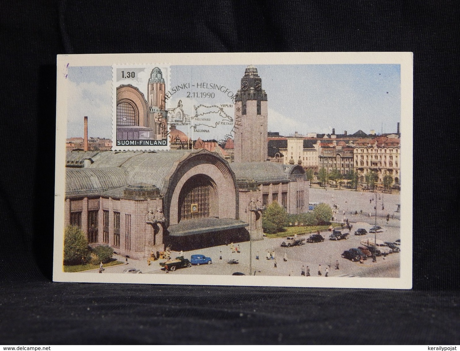 Finland 1990 Helsinki Railway Station Maxicard__(U-2616) - Maximumkarten (MC)