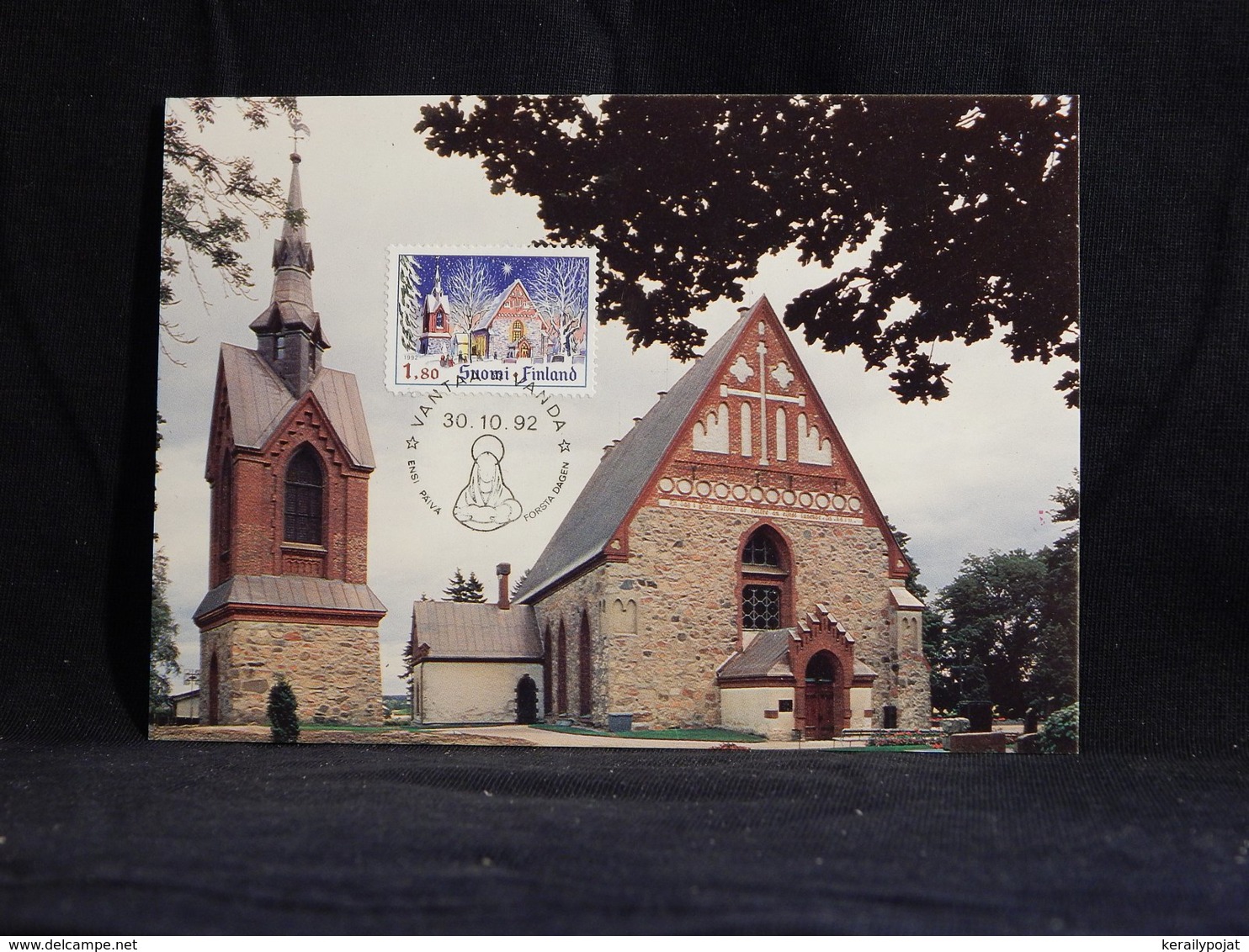 Finland 1992 Vantaa Church Maxicard__(U-2298) - Maximum Cards & Covers