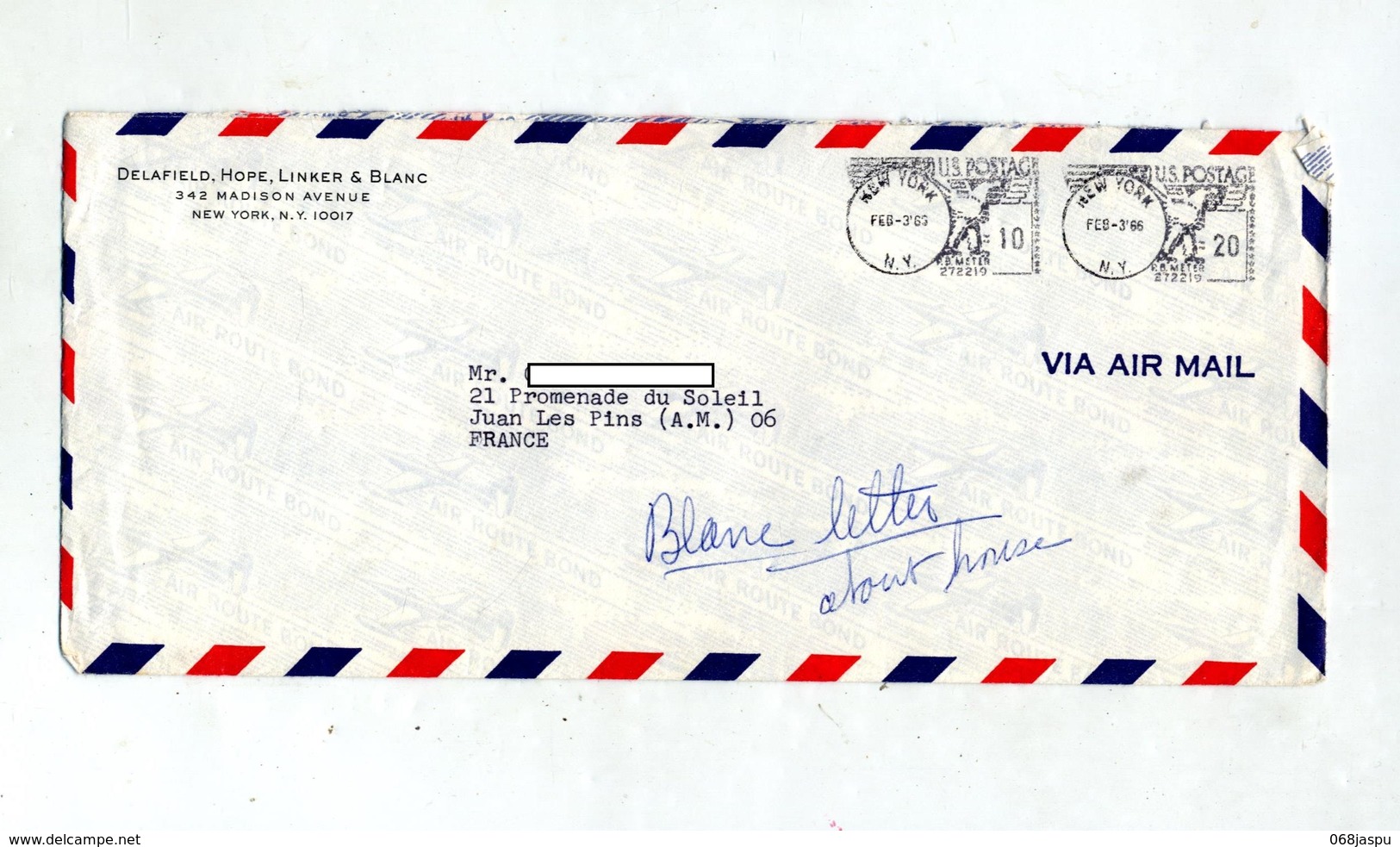 Lettre Machine New York - Storia Postale