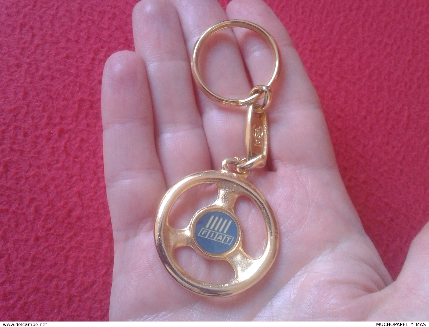 LLAVERO KEYRING PORTE-CLÉS KEYCHAIN FIAT CARS VOITURES AUTOMÓVILES CAR VOITURE ITALY VOLANTE DE COCHE STEERING WHEEL.... - Otros & Sin Clasificación