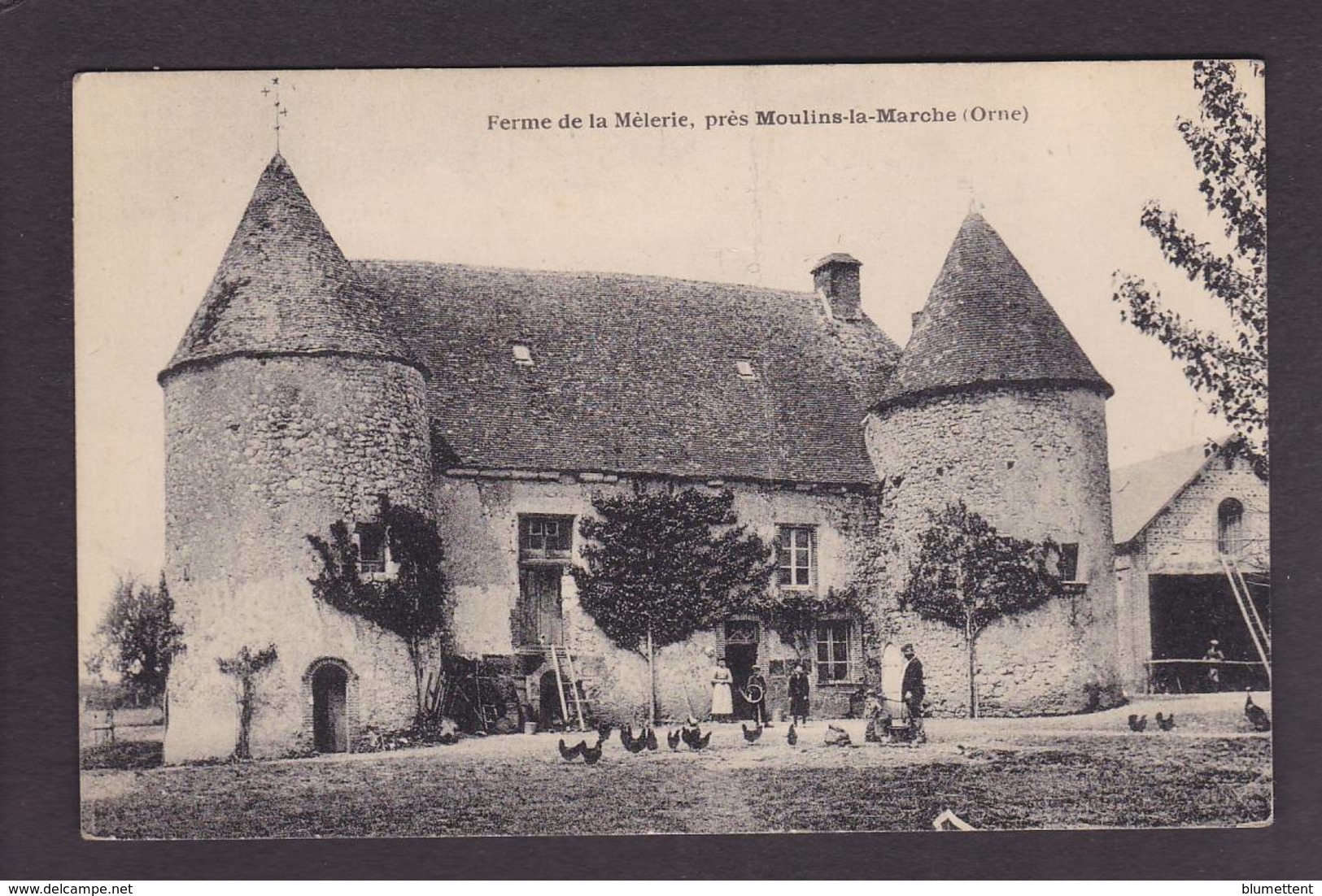 CPA Ferme Fermes à La Campagne Métier écrite La Mèlerie Près Moulins La Marche Orne - Fermes