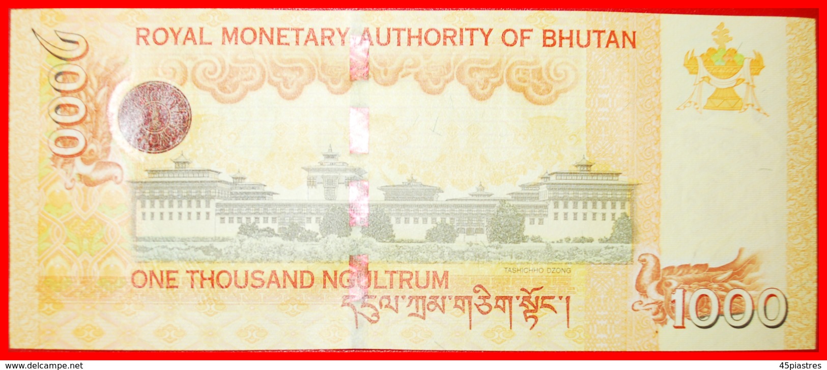 + RAVEN CROWN (2006-2011): BHUTAN ★ 1000 NGULTRUM 2016 UNC CRISP! LOW START ★ NO RESERVE! - Bhután