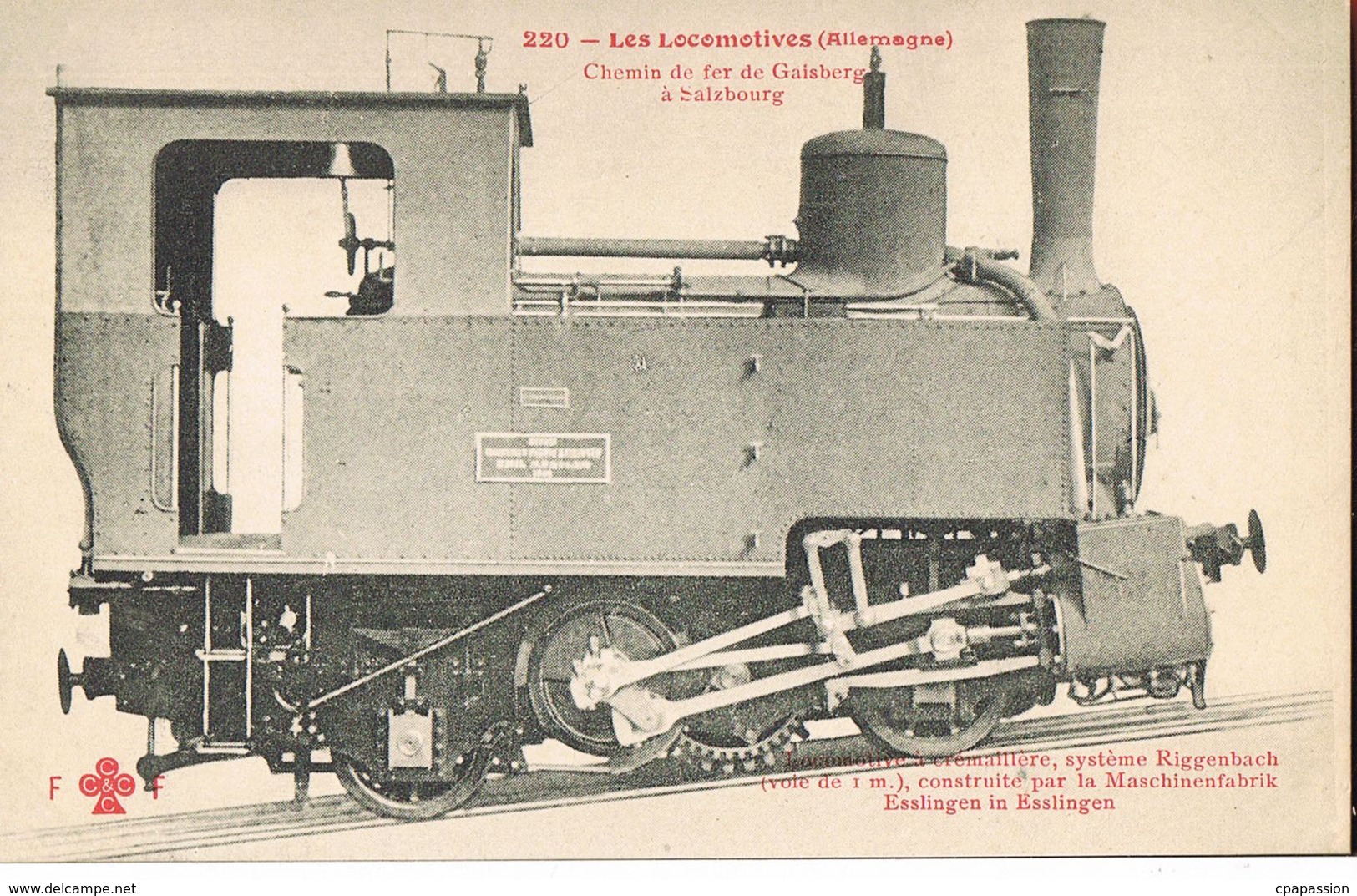 Chemins De Fer-Railway- Les Locomotives-ALLEMAGNE- Chemin De Fer De Galsberg à SALZBOURG-à Cremaillère - Matériel