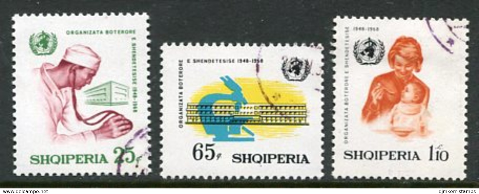 ALBANIA 1968 World Health Organisation  Used. Michel 1266-68 - Albanien