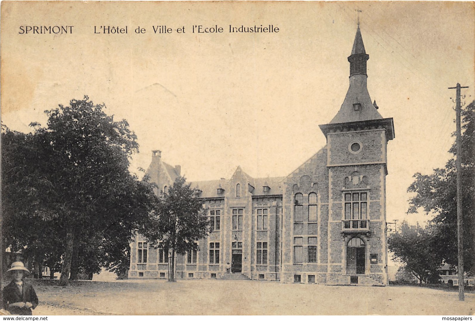 Sprimont - L'Hôtel De Ville Et L'Ecole Industrielle - Sprimont