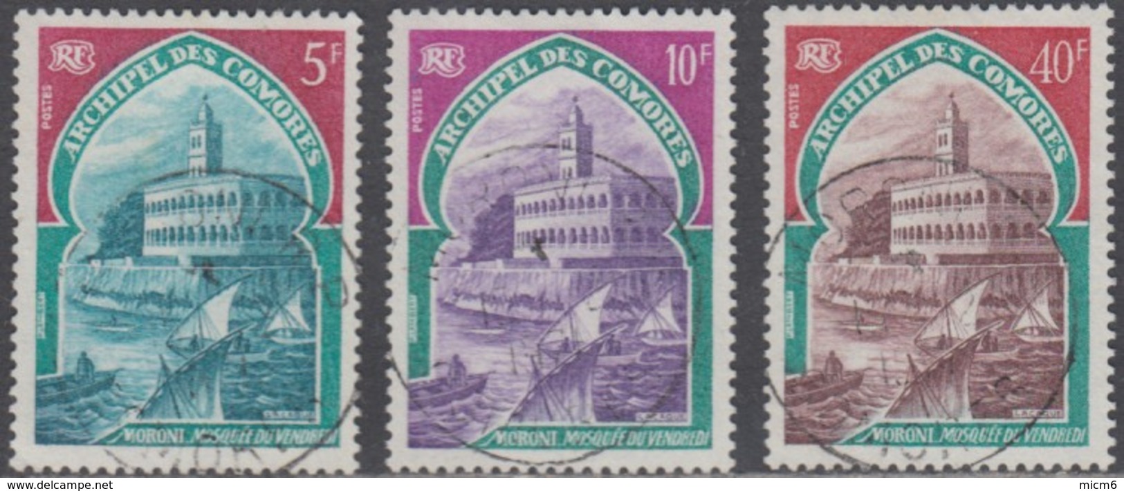 Comores (Archipel Des) - N° 60 à 62 (YT) N° 60 à 62 (AM) Oblitérés De Moroni RP. - Gebraucht