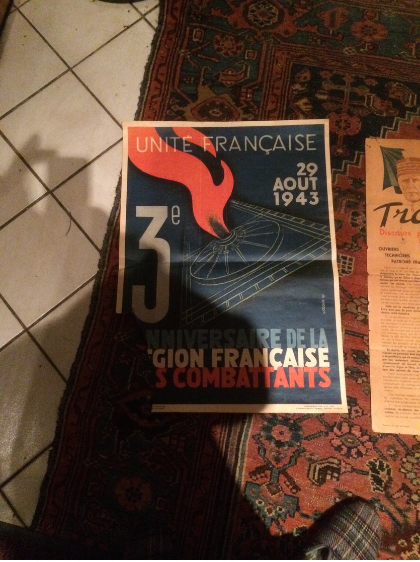 WW2  LVF   LOT DE 9 AFFICHES DE LA LVF  ESCHEN ; SOGNO ETC;  VENDU EN L;ÉTAT A RESTAURER. D;EPOQUE