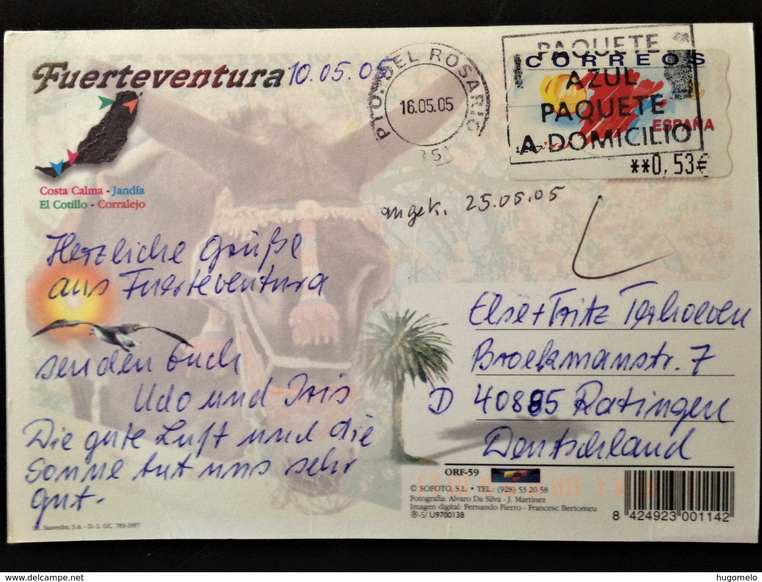 Spain, Circulated Postcard, "Islas Canarias", "Landscapes", "Fuerteventura", 2005 - Fuerteventura