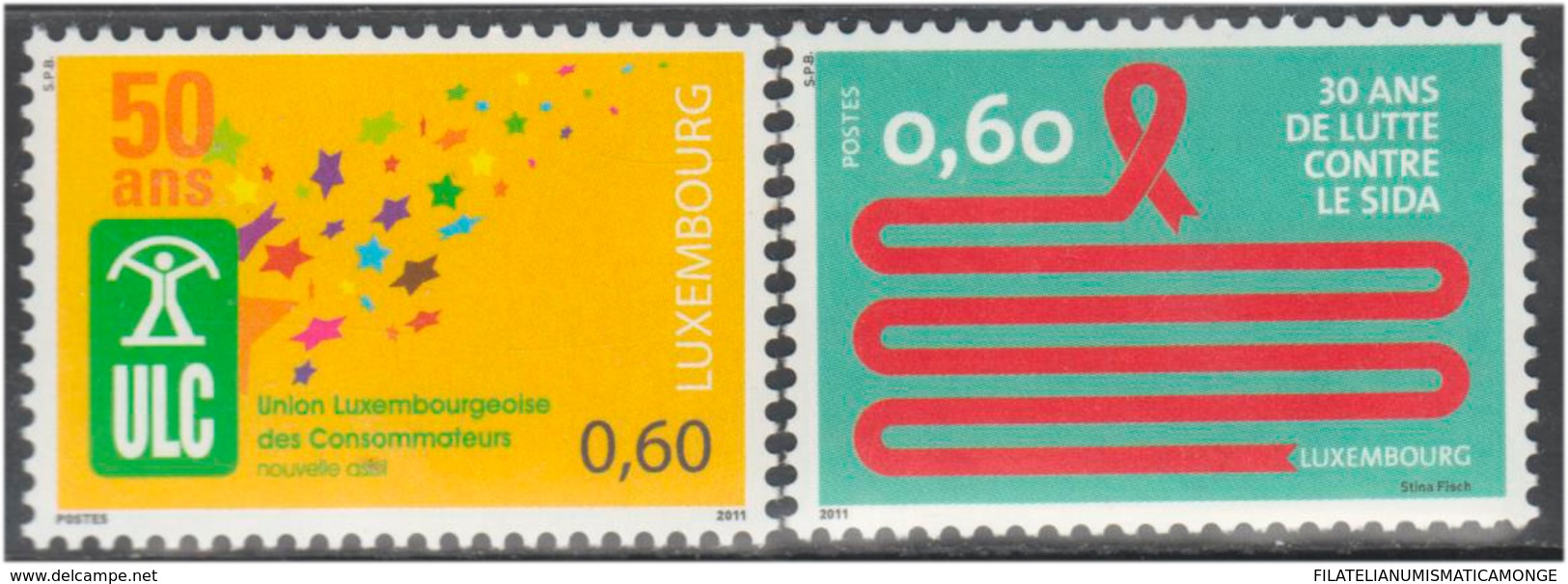 Luxemburgo 2011  Yvert Tellier Nº  1858/59 ** Conmemorativos I (2v) - Nuovi