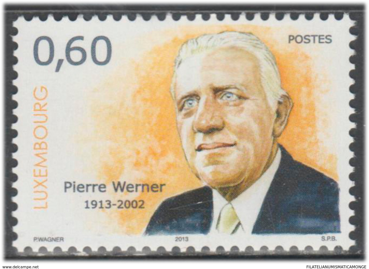 Luxemburgo 2013  Yvert Tellier Nº  1930 ** Per: Pierre Werner - Nuevos