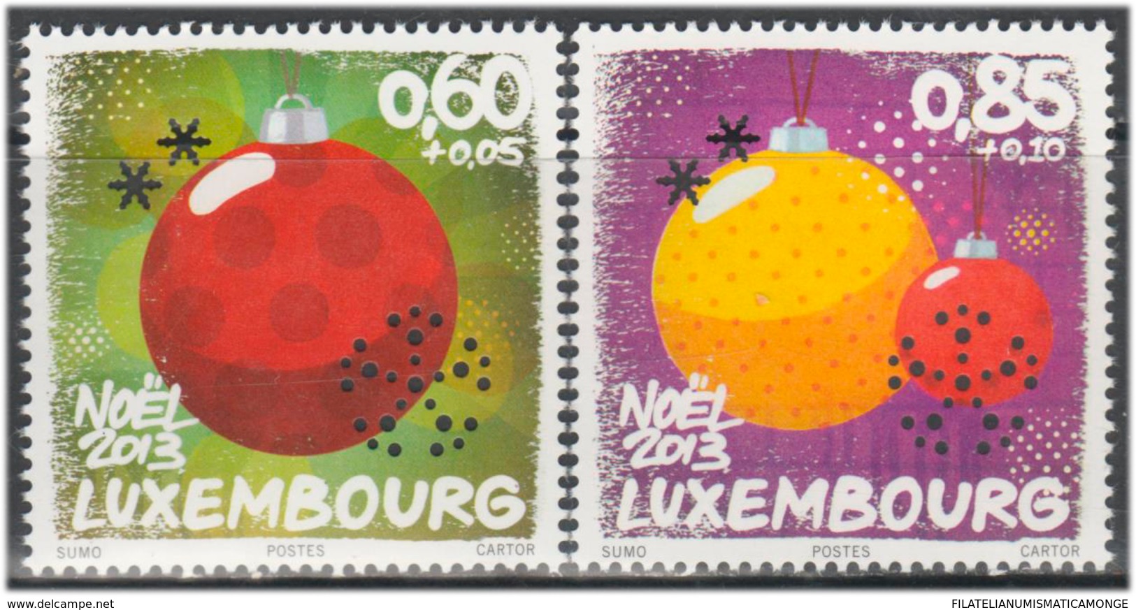 Luxemburgo 2013  Yvert Tellier Nº  1940/41 ** Navidad (2v) - Nuevos