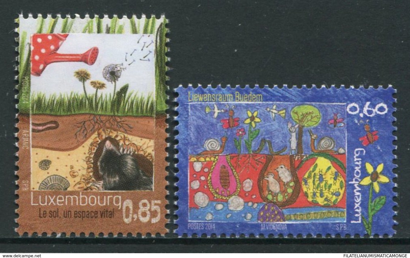 Luxemburgo 2014  Yvert Tellier Nº  1959/60 ** Dibujos Premio Correo De Luxembur - Neufs