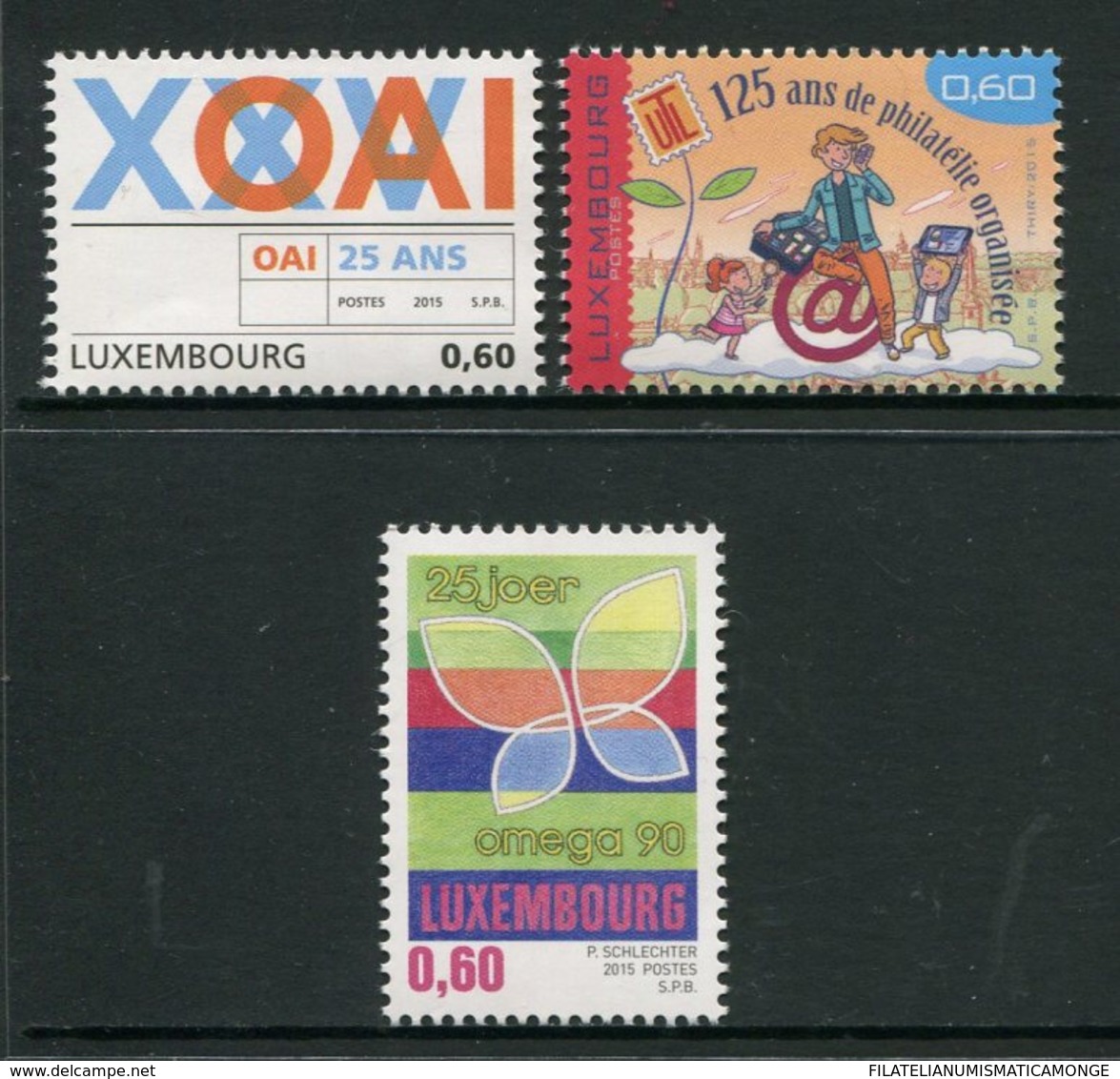 Luxemburgo 2015  Yvert Tellier Nº  1975/77 ** Aniversarios (3v) - Nuovi