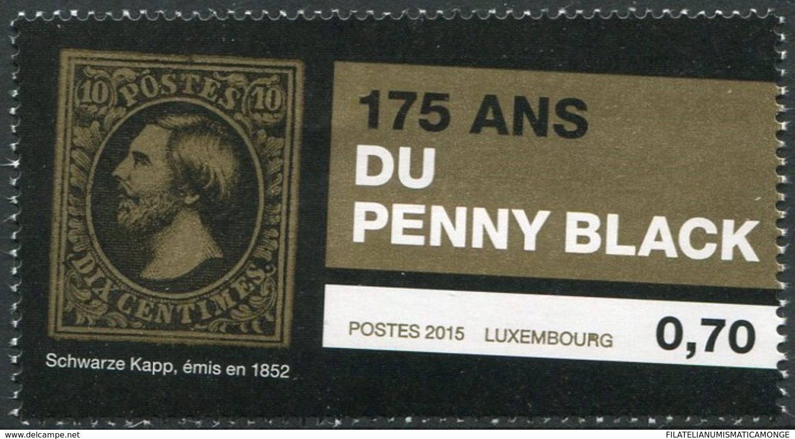 Luxemburgo 2015  Yvert Tellier Nº  2005 ** 175A Penny Black - Nuovi