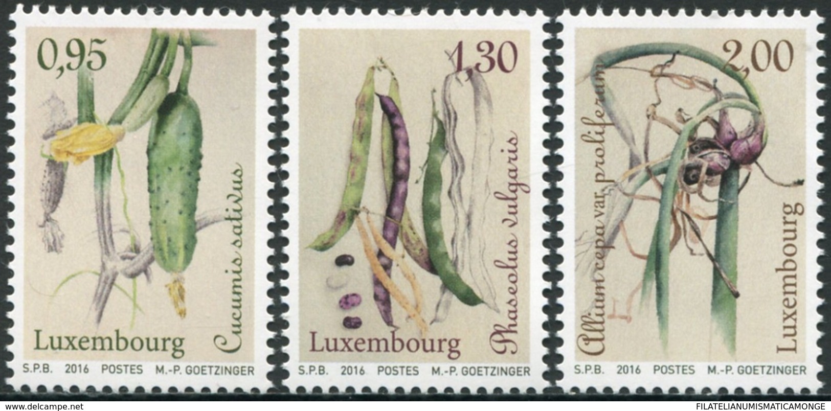 Luxemburgo 2016  Yvert Tellier Nº  2039/41 ** Flora / Serie De Vegetales / 3v - Nuevos