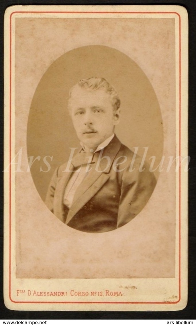 Photo-carte De Visite / CDV / Photo / Homme / Man / Photographer / D'Alessandri / Roma / Italy / 2 Scans - Anciennes (Av. 1900)