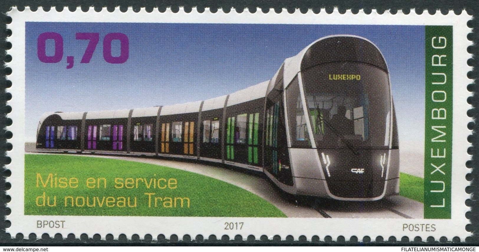 Luxemburgo 2017  Yvert Tellier Nº  2087 ** Nuevo Tranvia - Ungebraucht